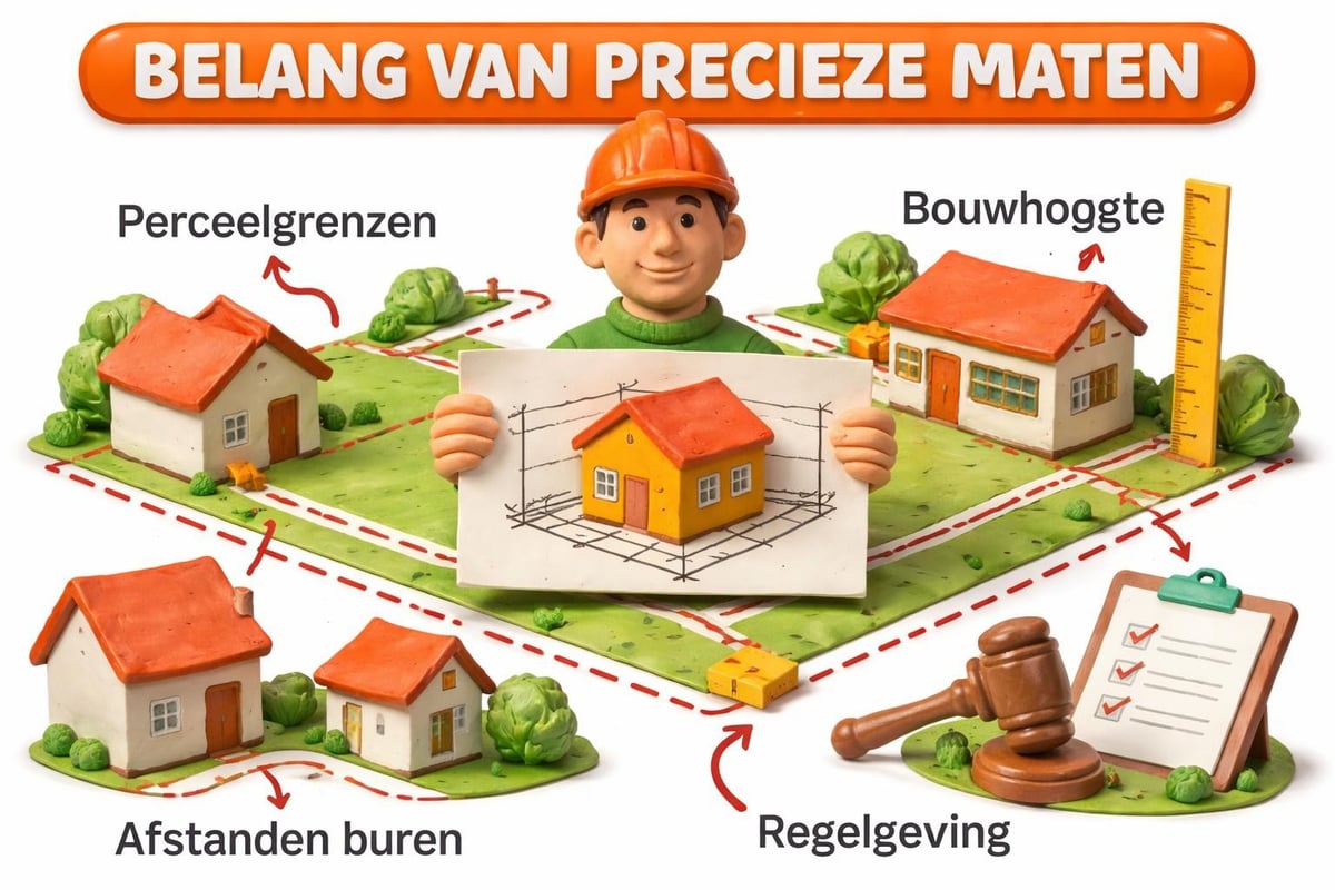 Maatvoering op bouwtekening