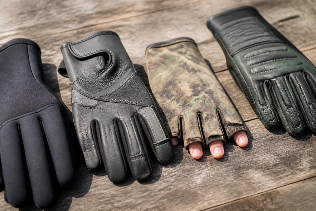 Types of fishing glove materials