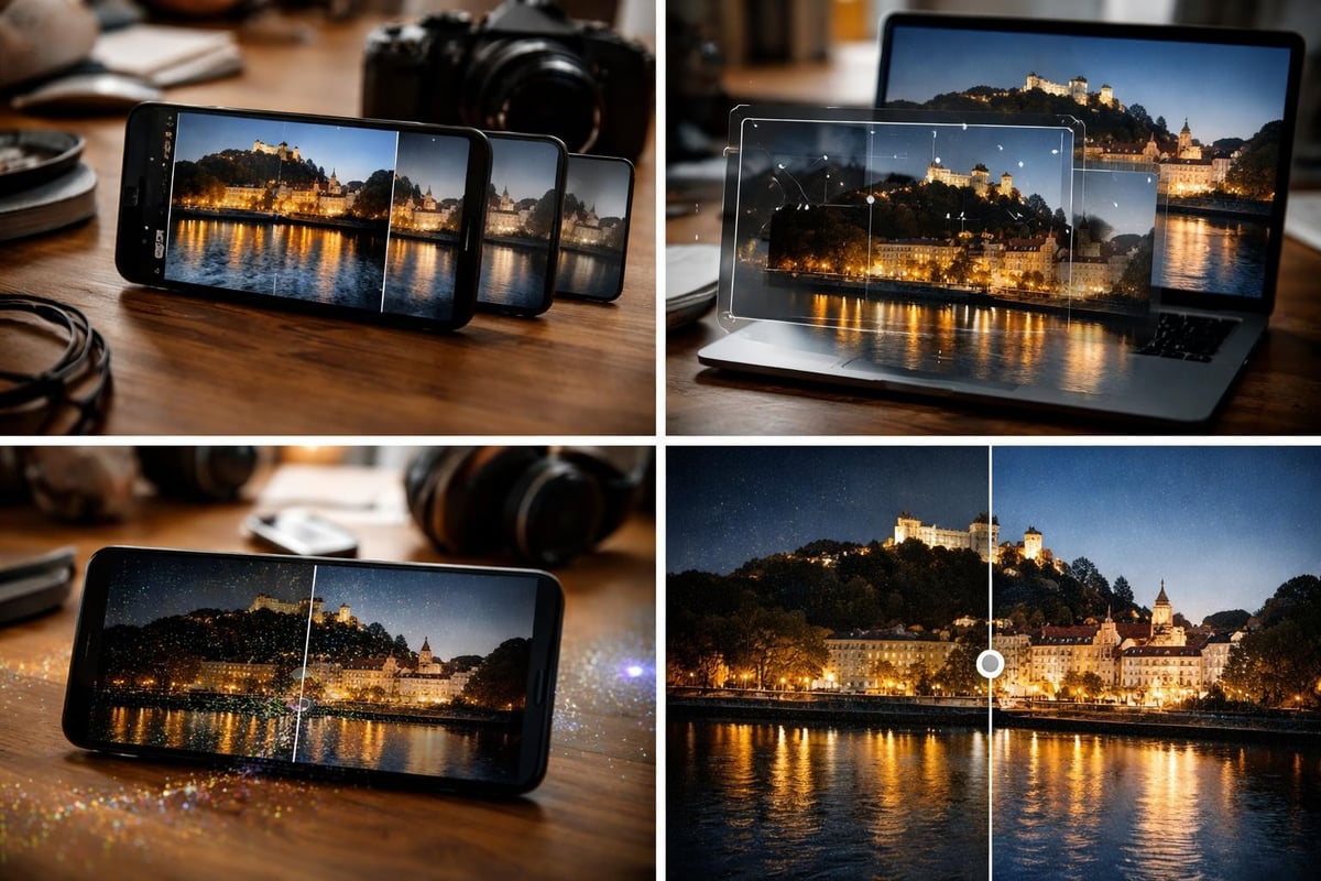 Night mode photography process