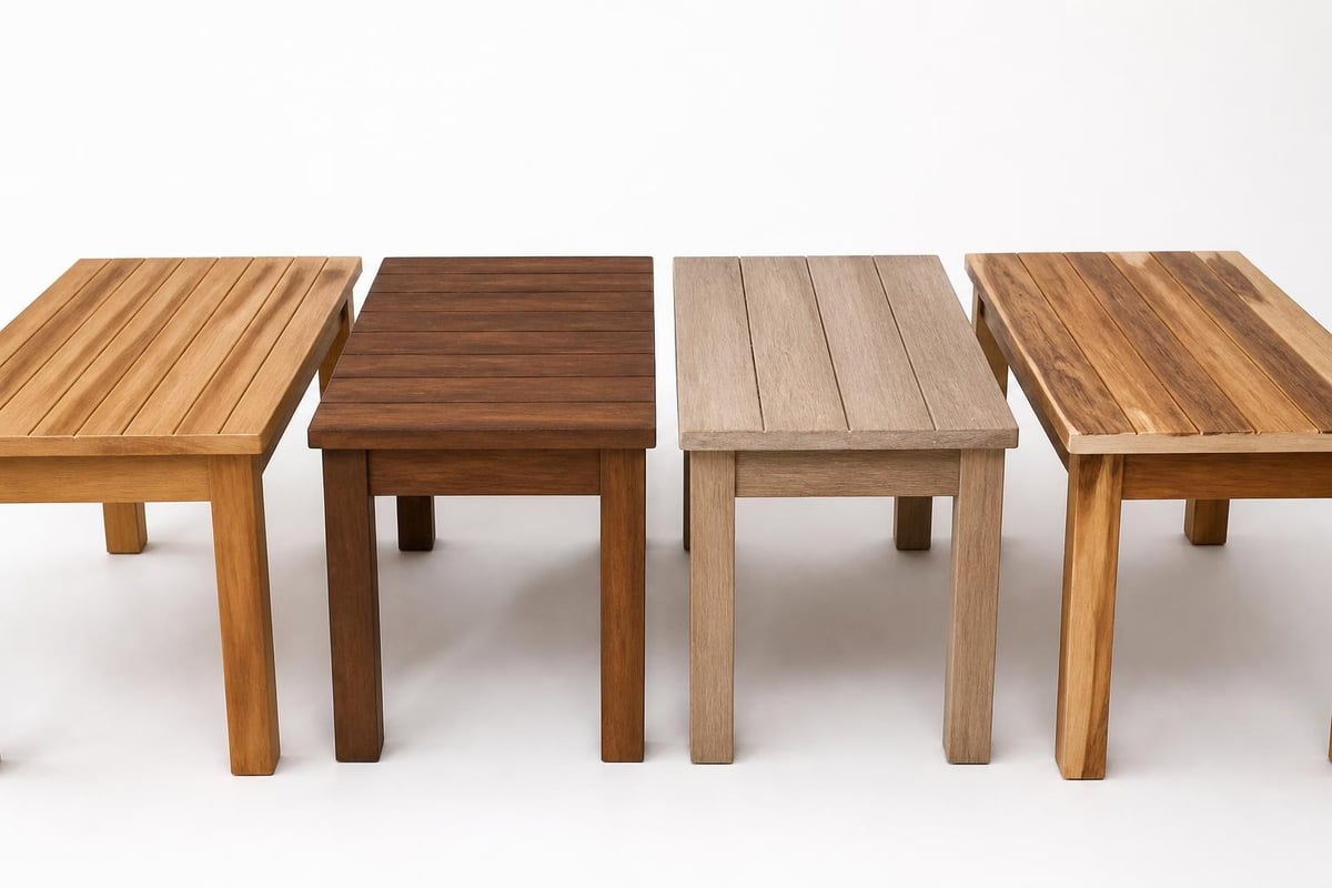 Wood species comparison for outdoor furniture