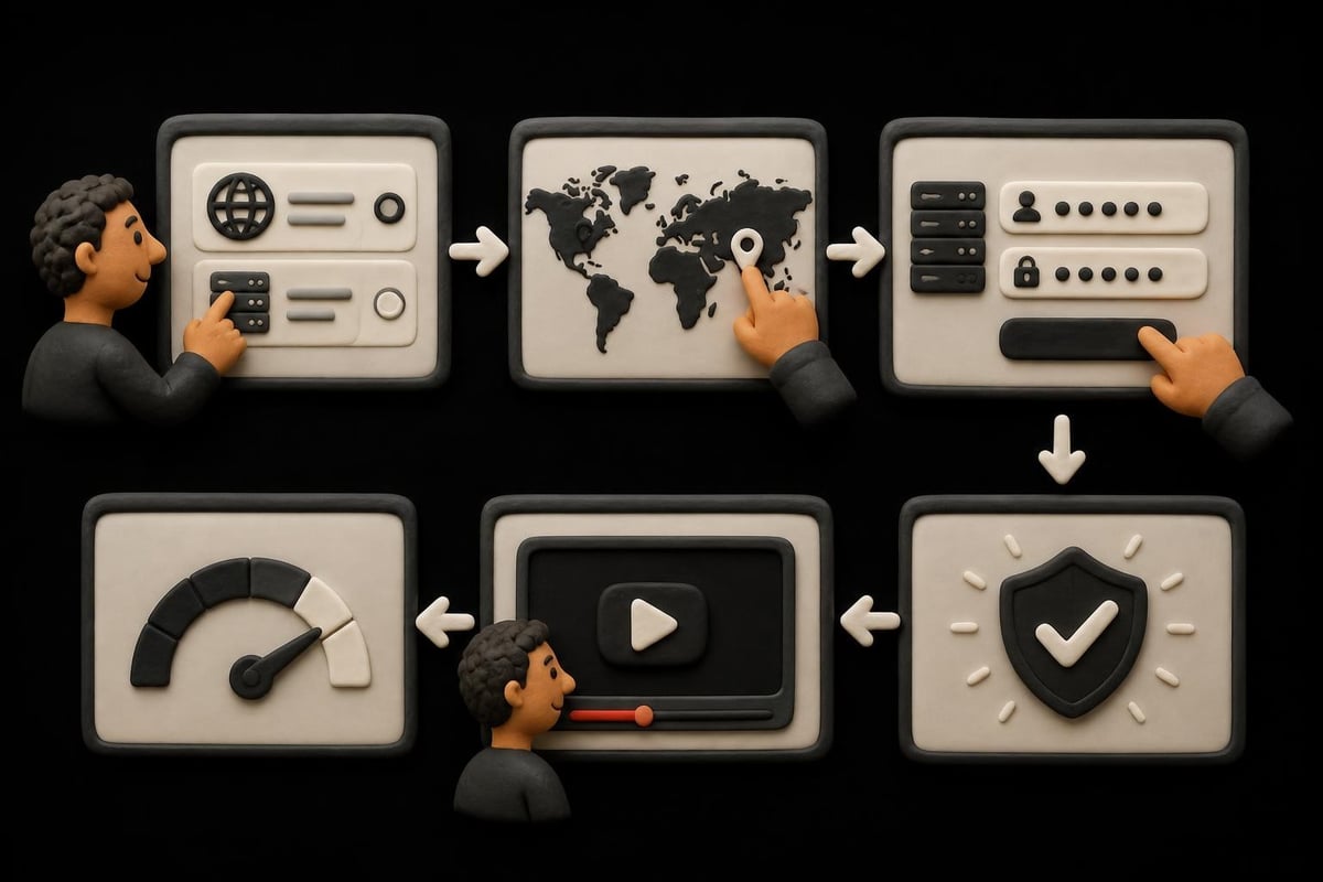 YouTube proxy setup workflow