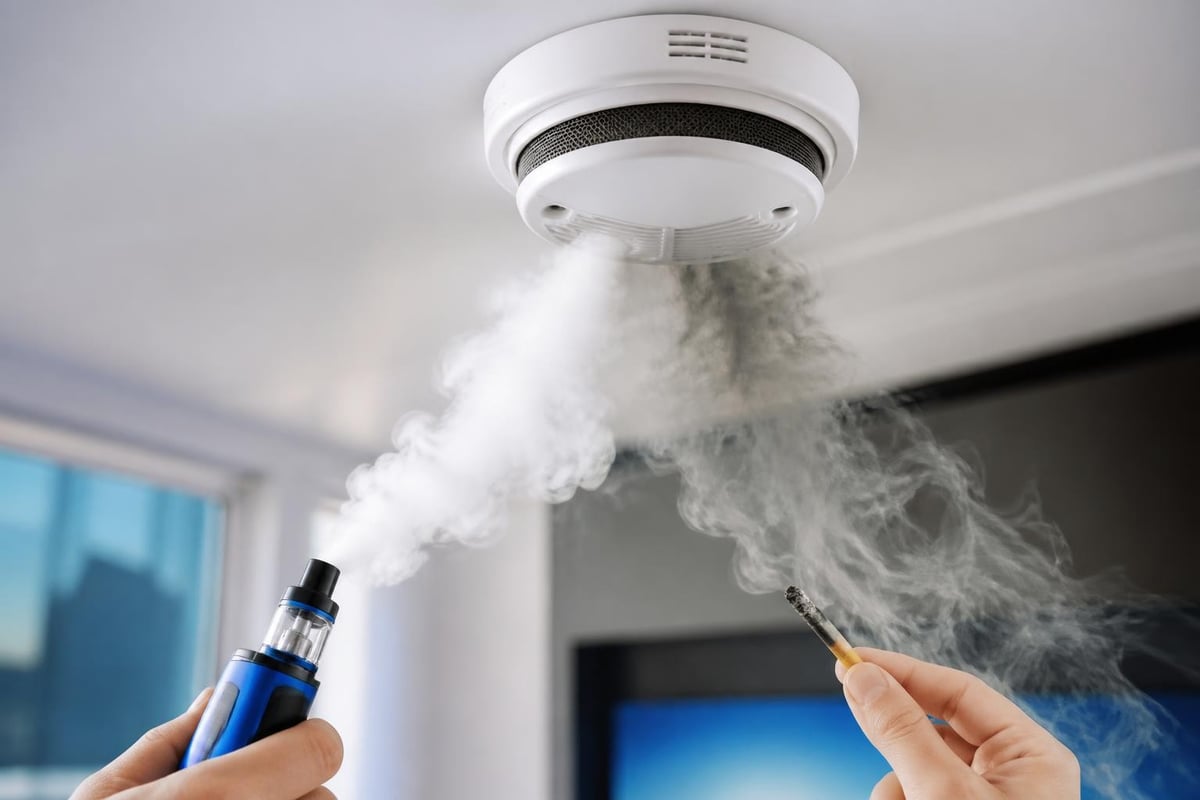 Vape aerosol particle detection
