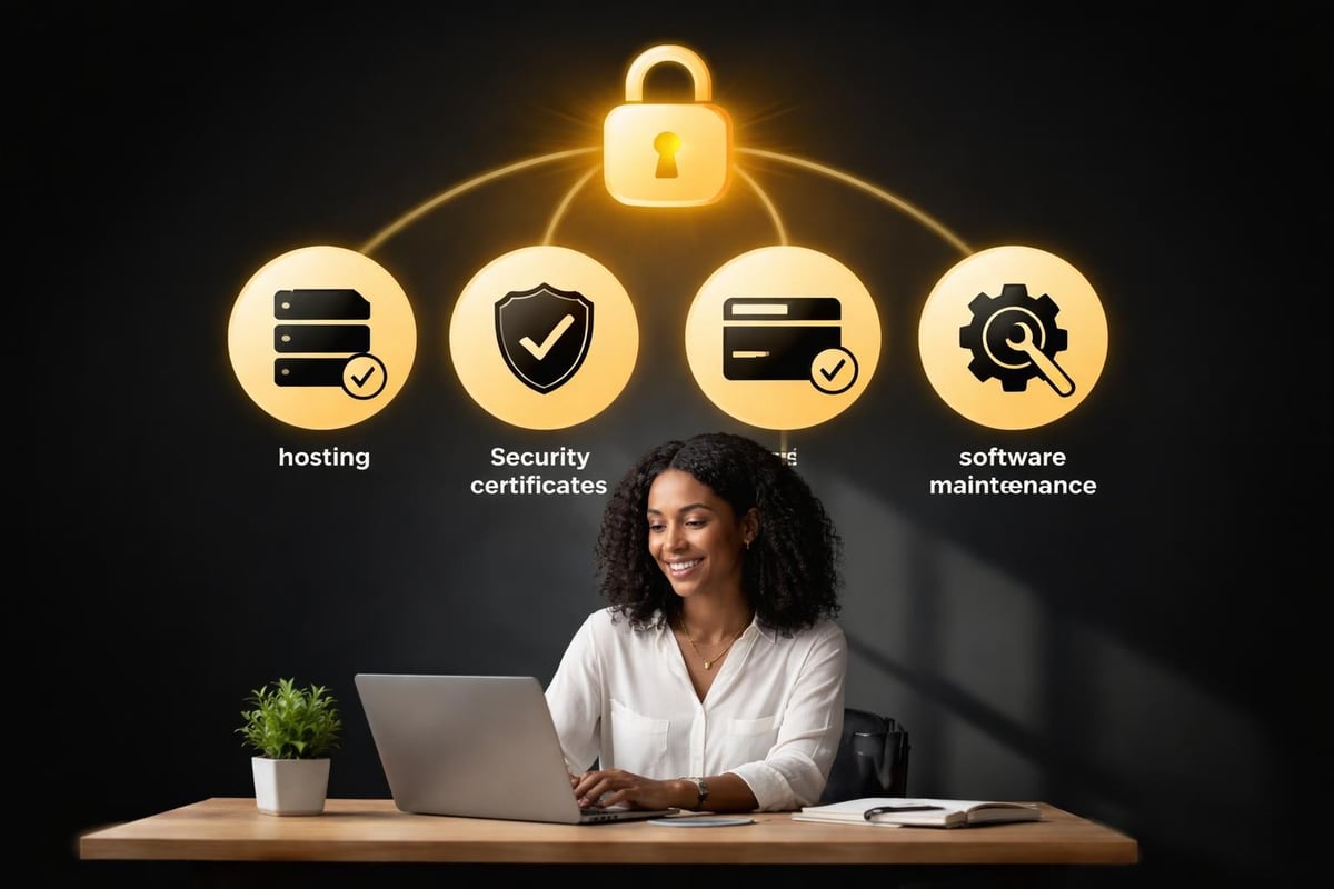 Shopify infrastructure handling payments, security, and updates