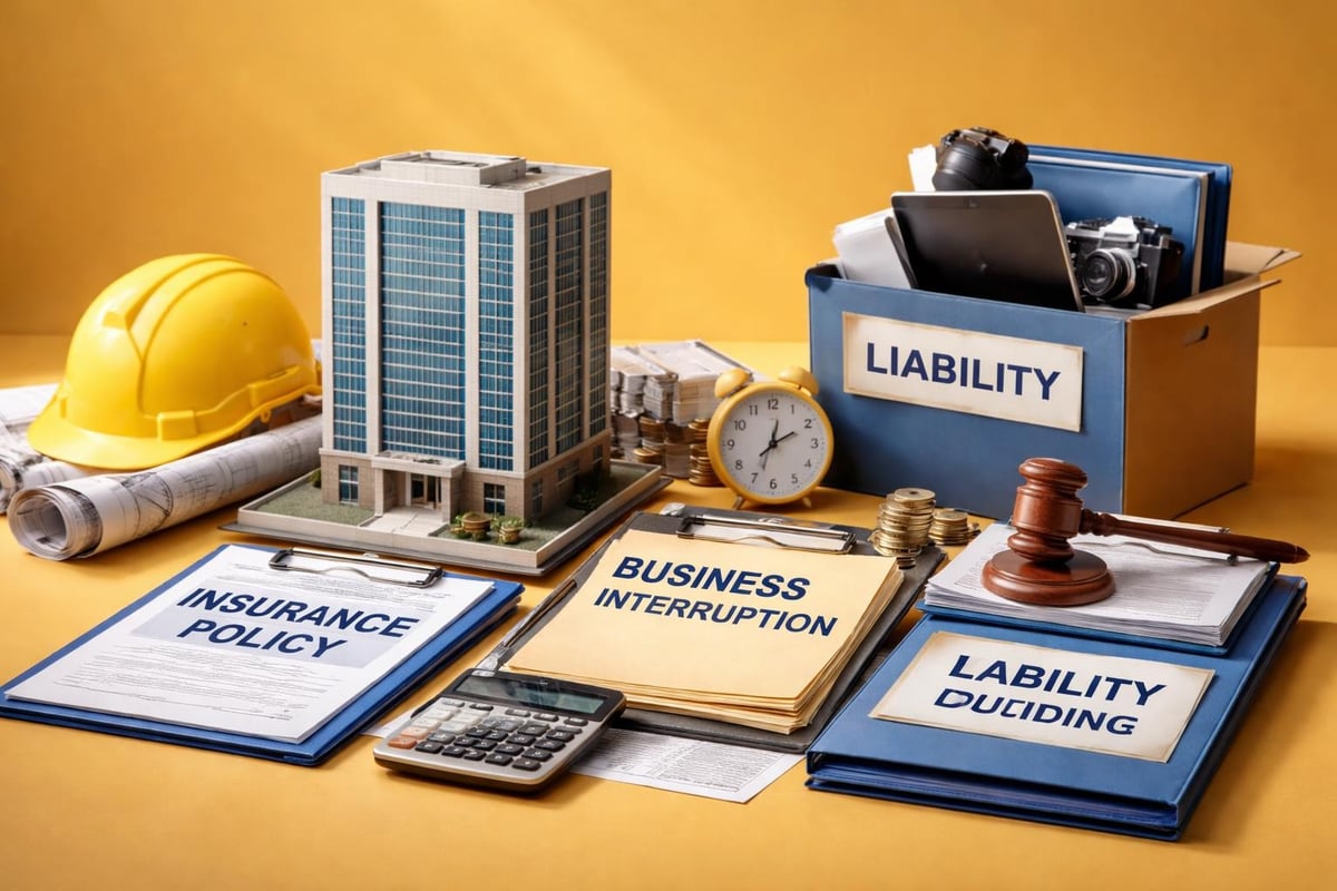 Commercial building insurance coverage layers