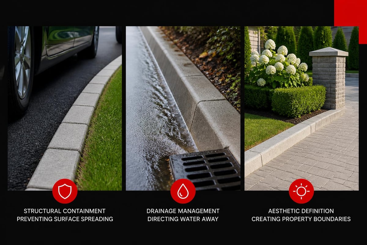 Driveway edging functions