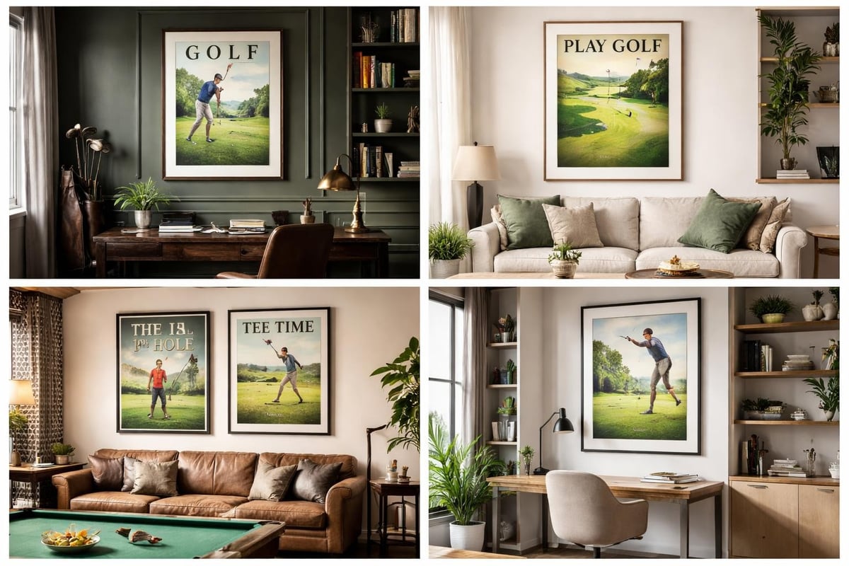 Golf wall art styling options