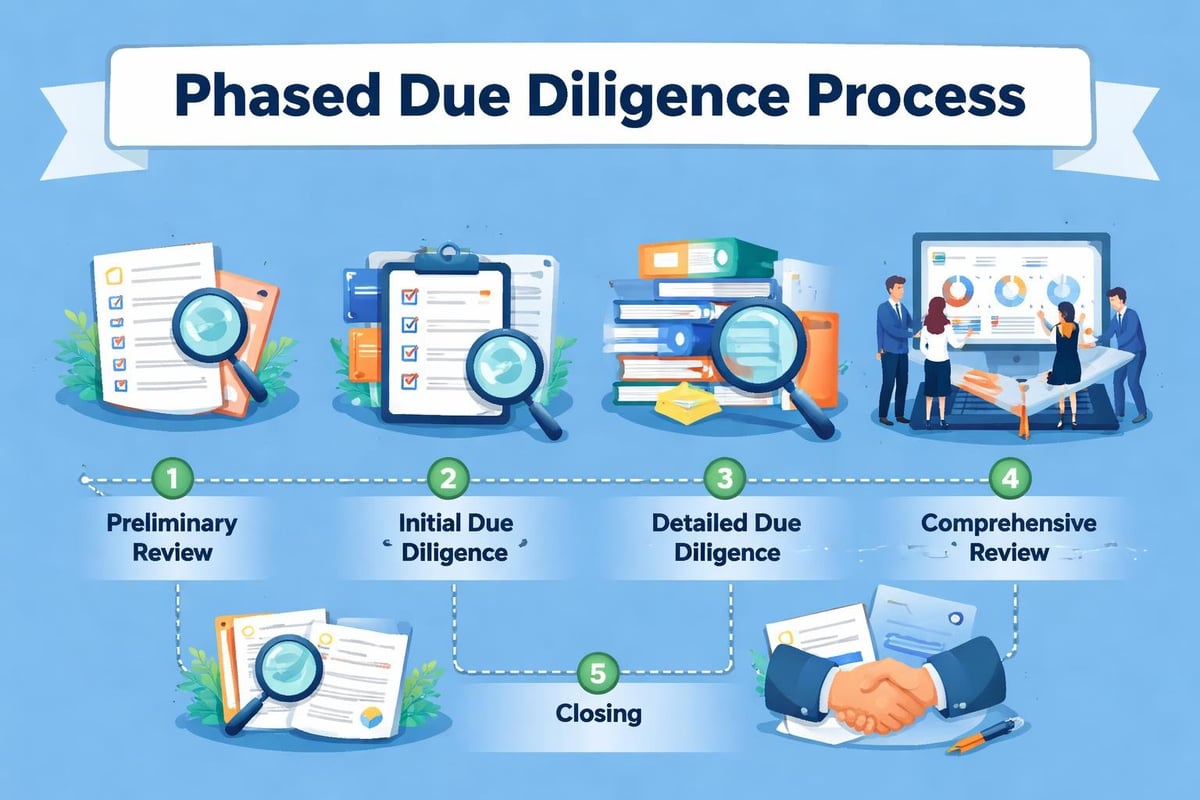 Due diligence workflow stages