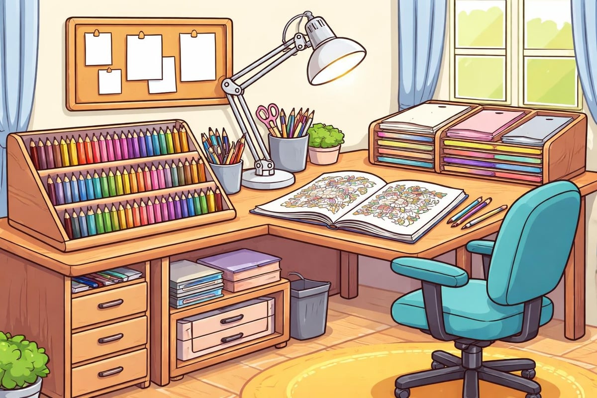 Organized coloring workspace