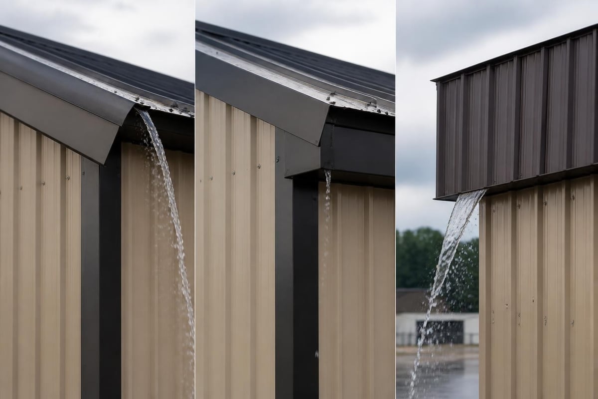Metal storage building roof styles