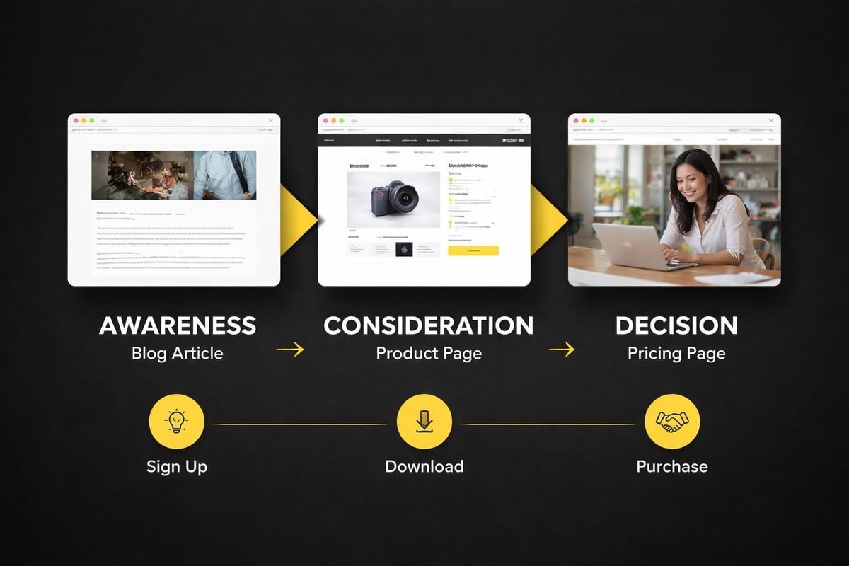 Customer website journey map