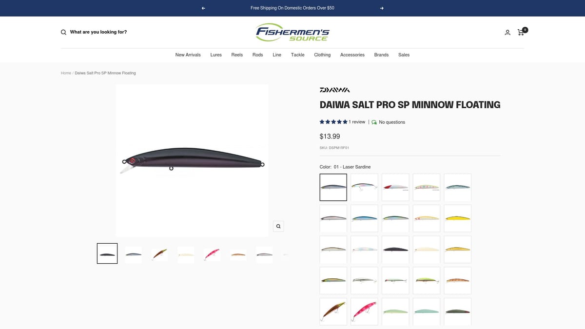 7 Best Lure Sale Deals for Anglers in 2026 - Daiwa Salt Pro SP Minnow Floating