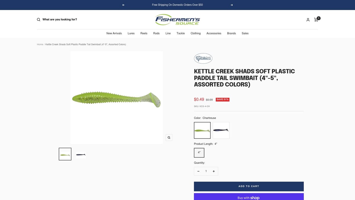 7 Best Lure Sale Deals for Anglers in 2026 - Kettle Creek Shads Soft Plastic Paddle Tail Swimbait