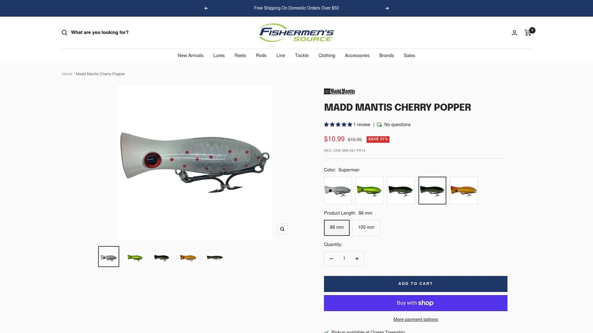 7 Best Lure Sale Deals for Anglers in 2026 - Madd Mantis Cherry Popper