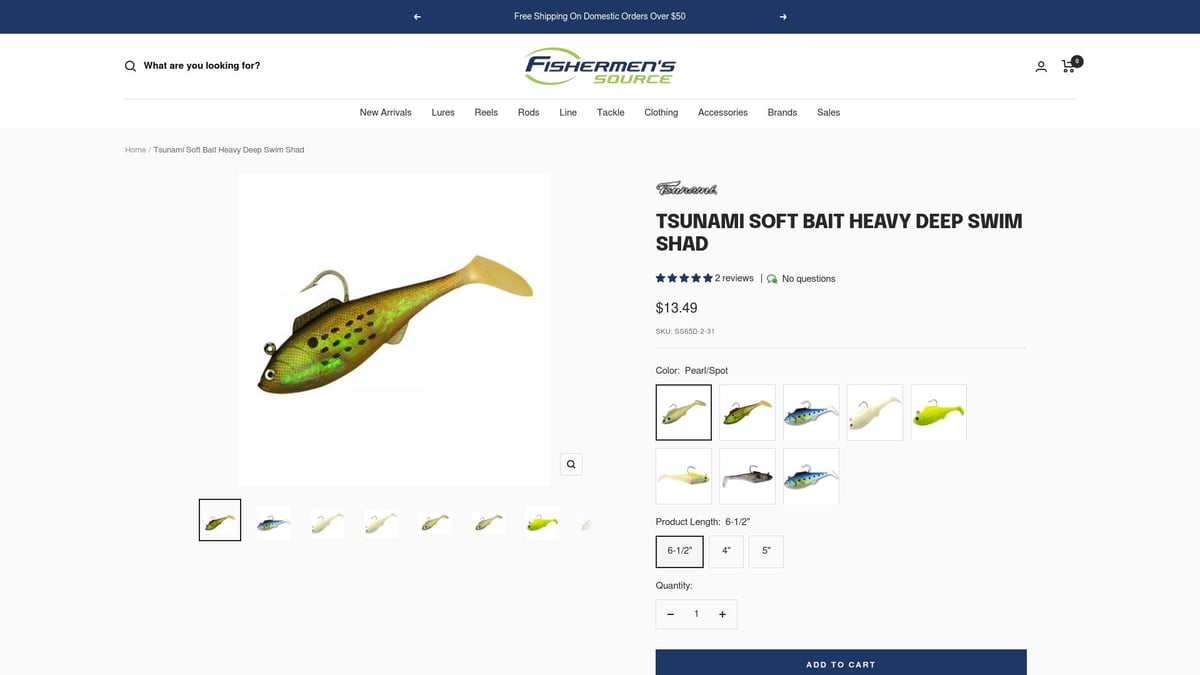 7 Best Lure Sale Deals for Anglers in 2026 - Tsunami Soft Bait Heavy Deep Swim Shad