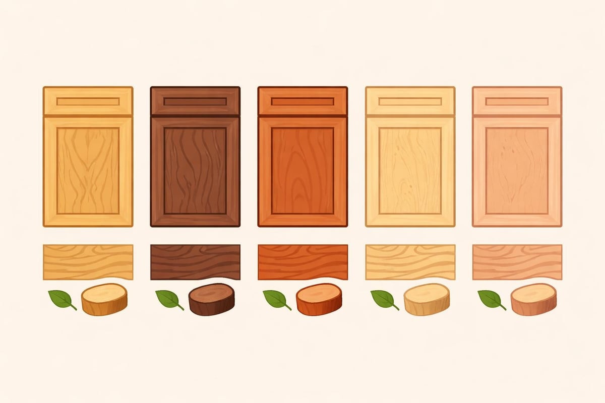 Verschiedene Holzarten für Küchen