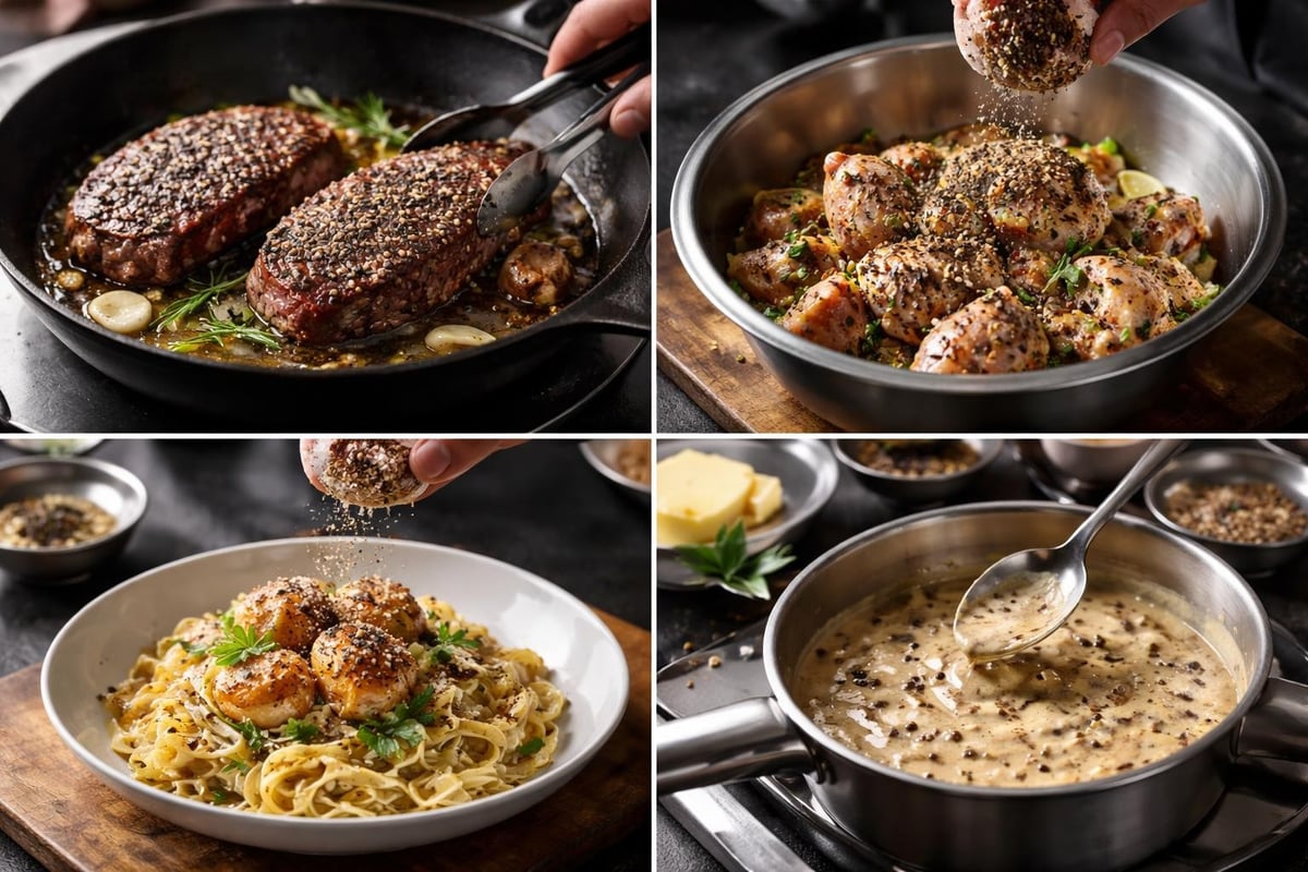 Utilisations culinaires du poivre concassé