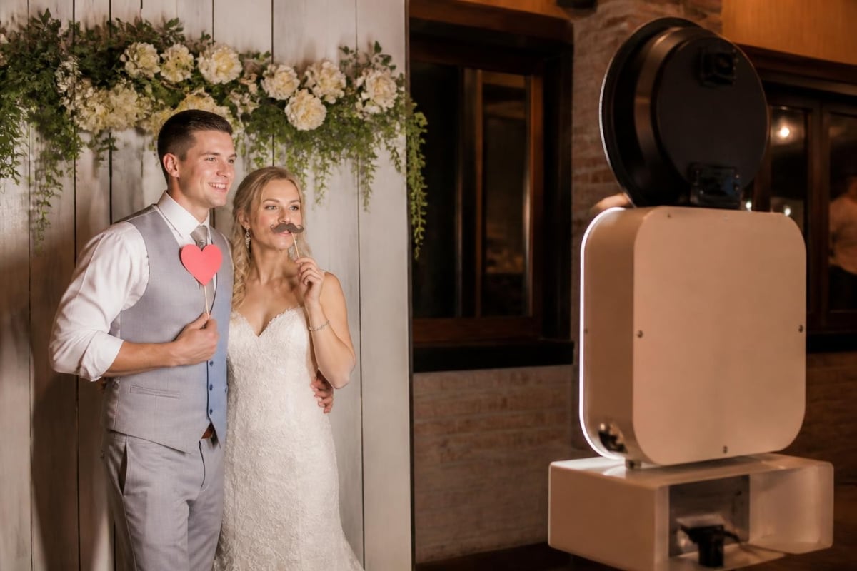 Wedding photo booth setup