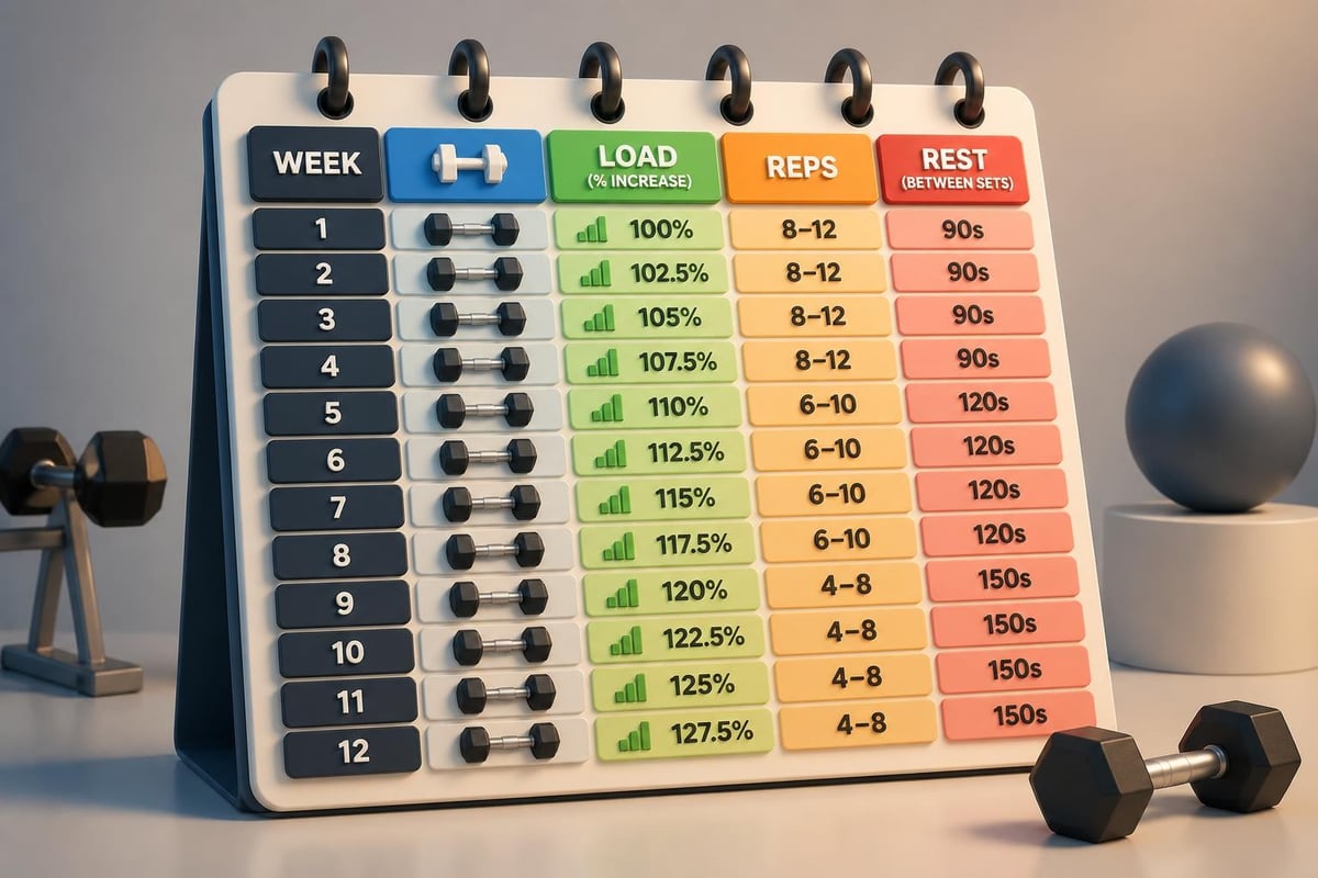 Weekly workout progression