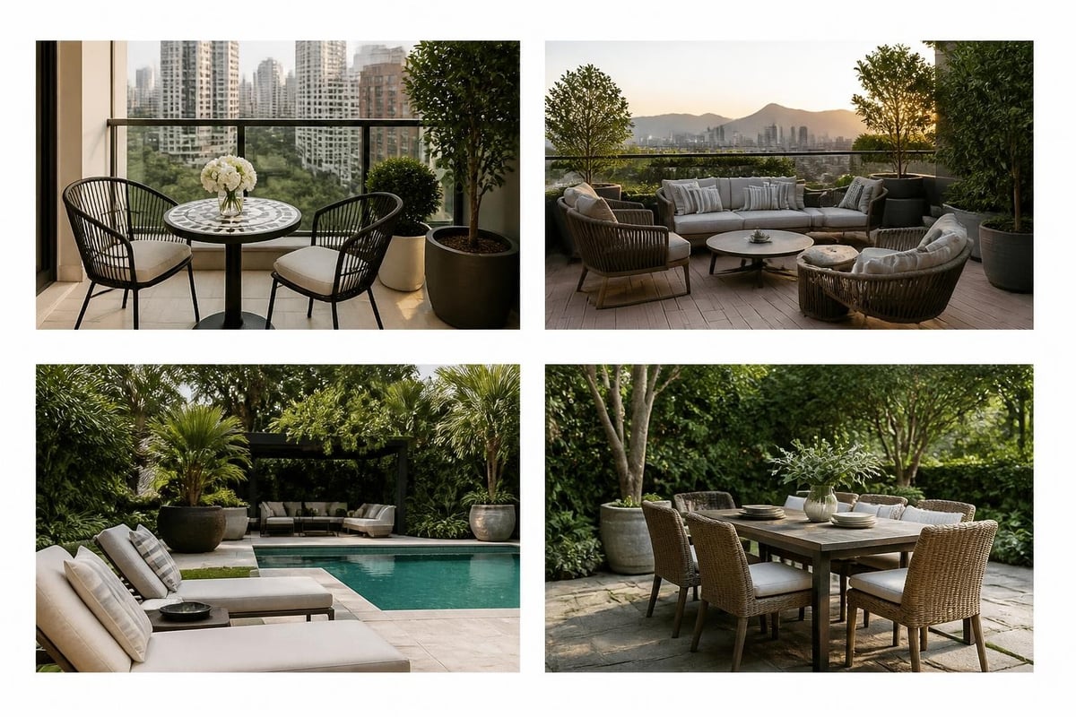 Outdoor chair arrangement concepts