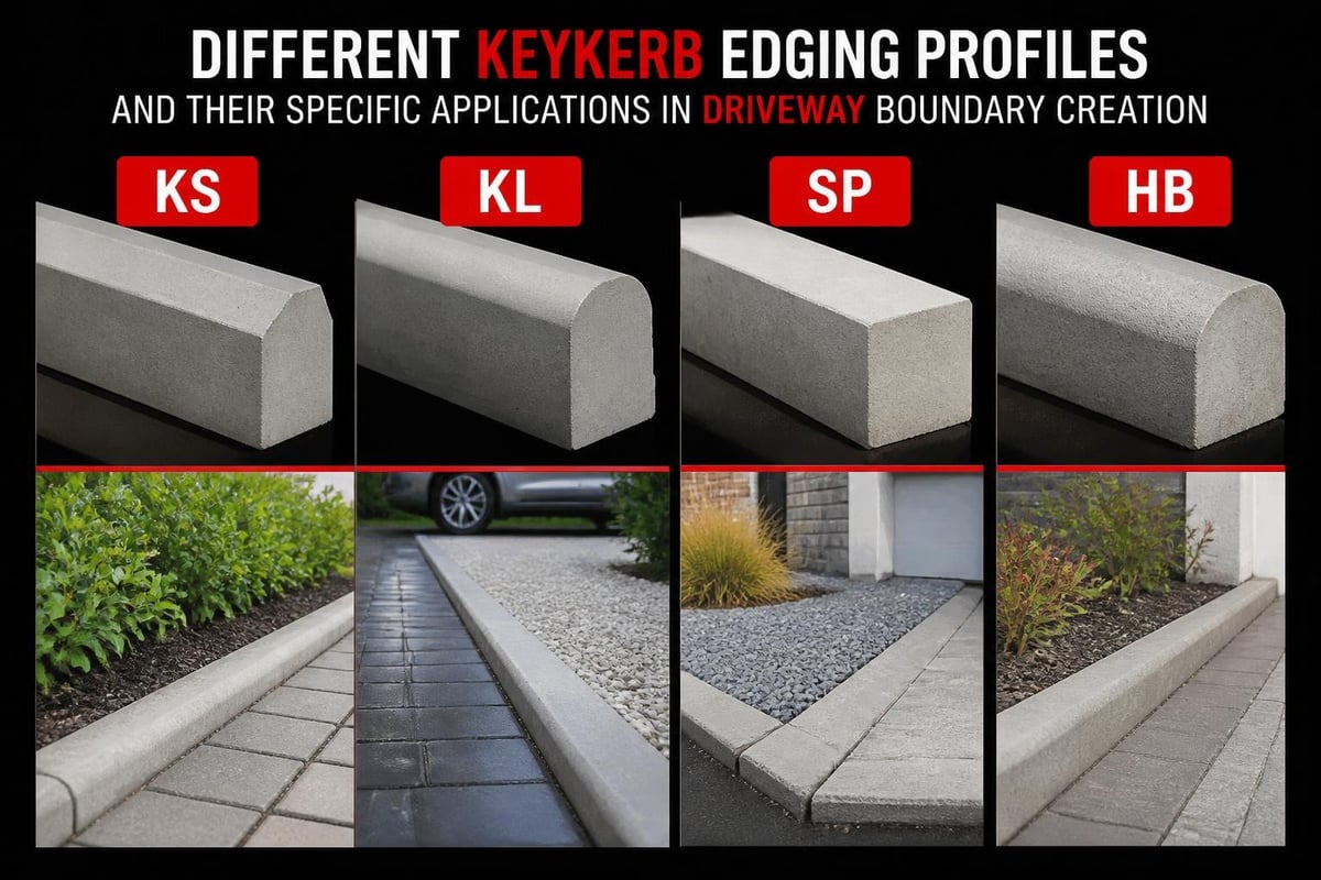 Keykerb edging profile types