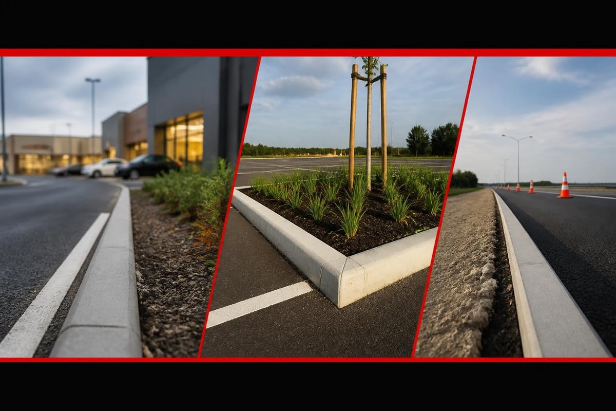 Commercial keykerb installation