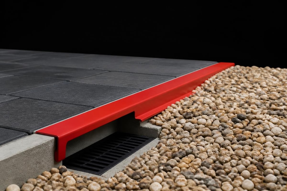 Drainage integration with keykerb