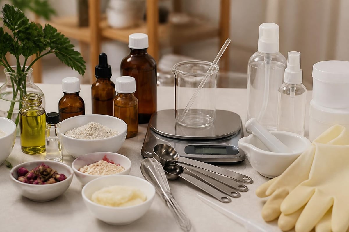 Essential equipment and natural ingredients for DIY skincare