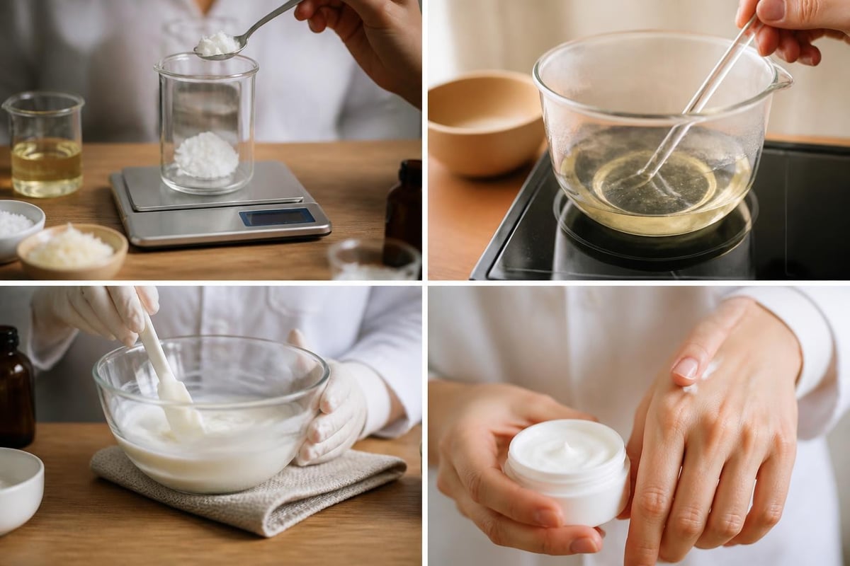 Step-by-step skincare formulation process
