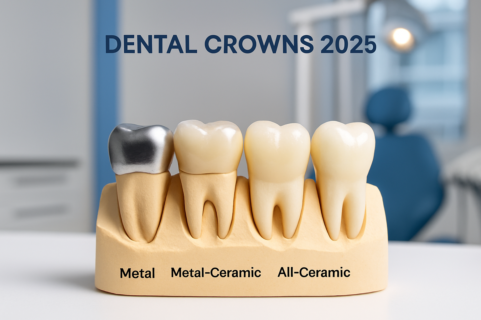 Vrste zobnih prevlek in materiali v letu 2025