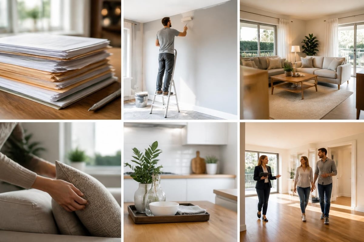 Préparation d'un appartement pour la vente