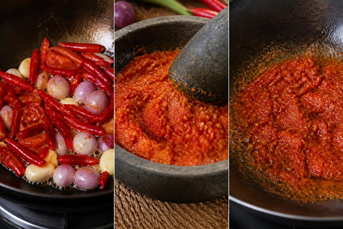 Proses memasak bumbu balado