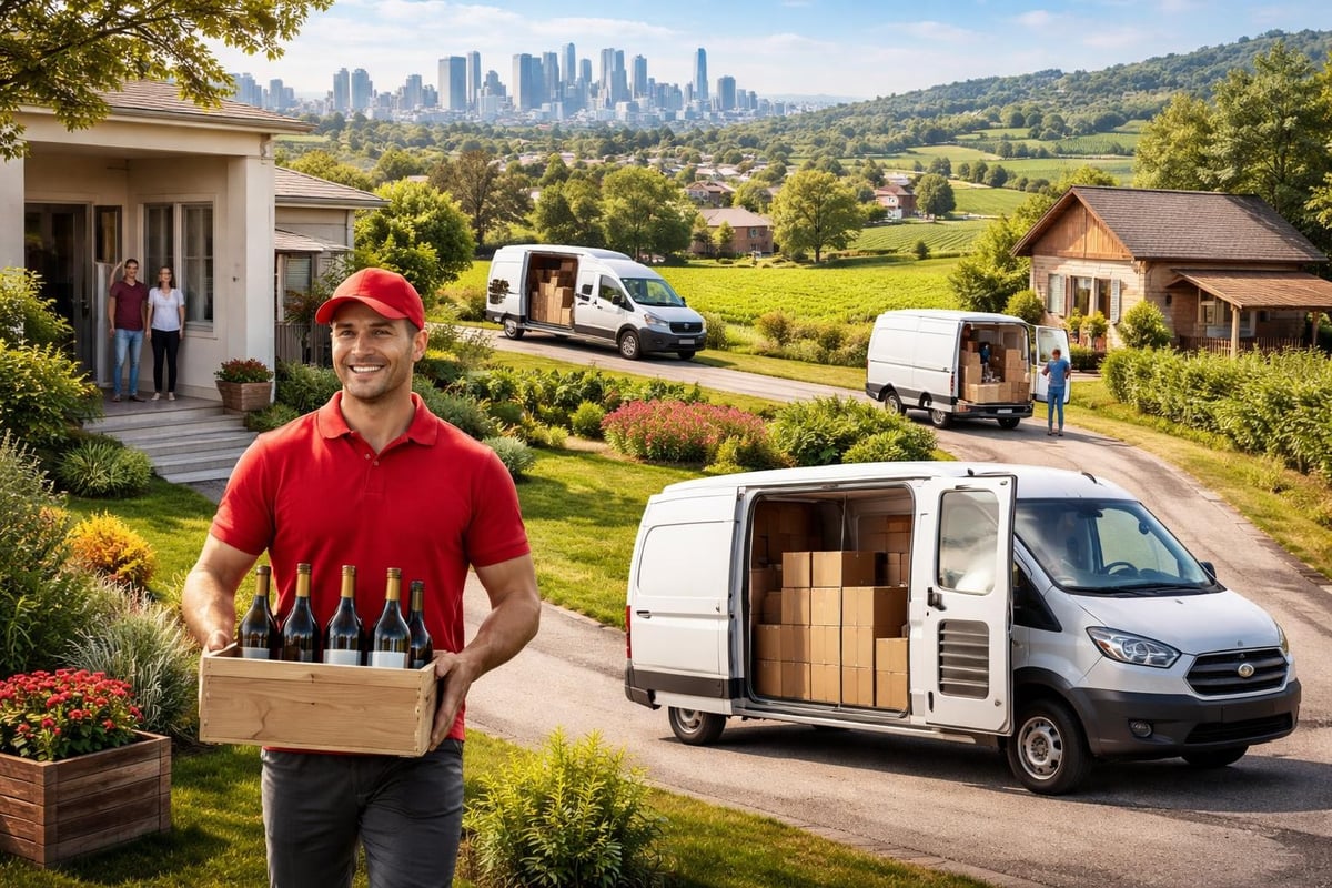 Geographic wine delivery coverage