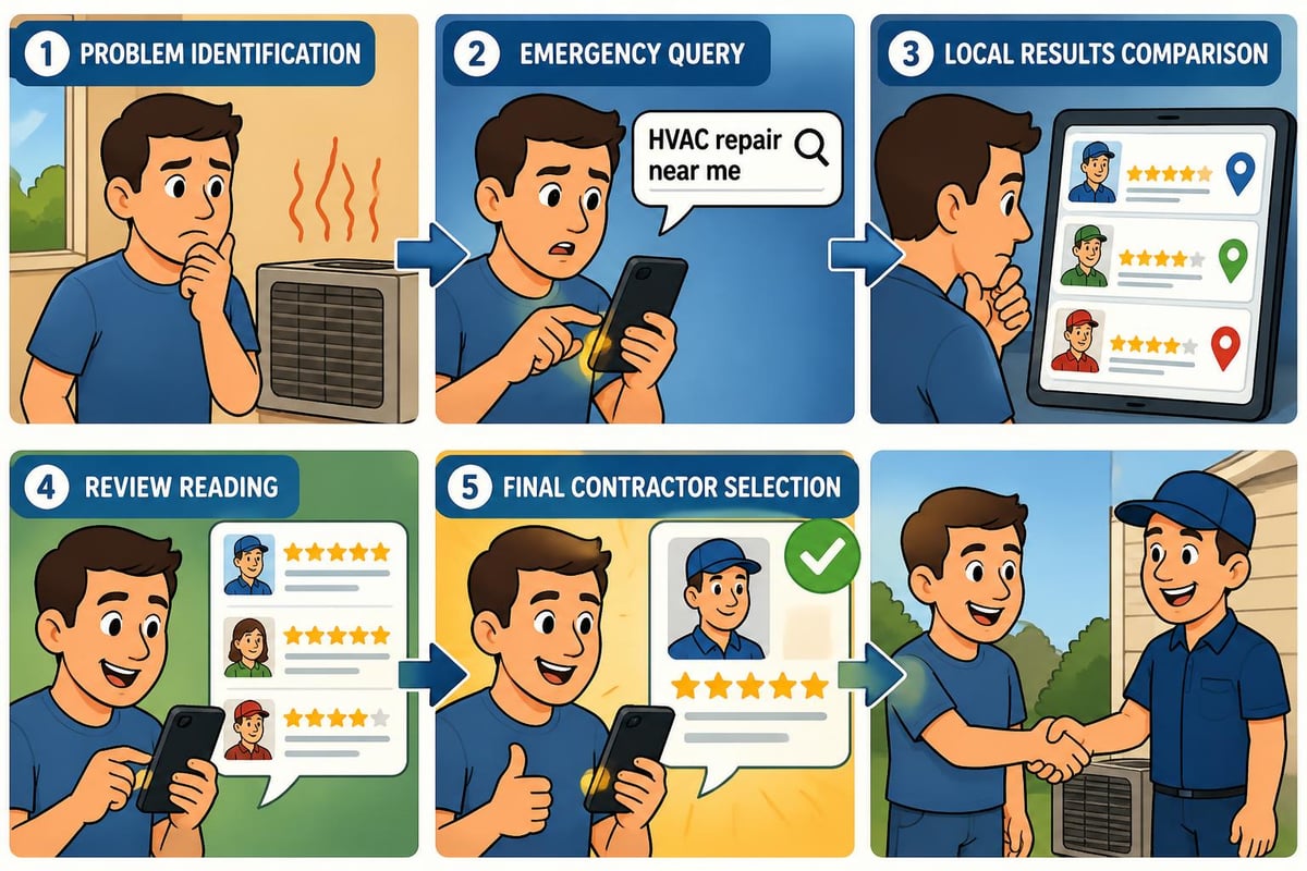 Local HVAC search behavior