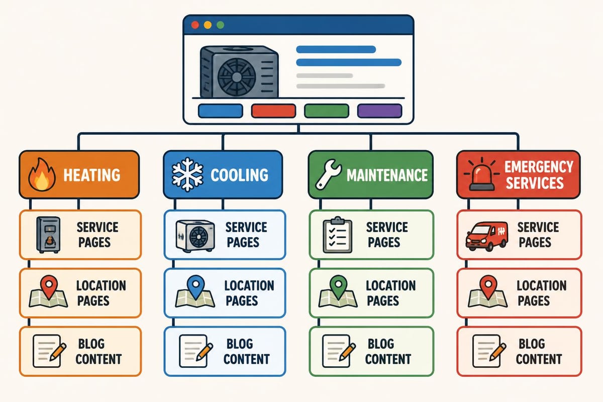 HVAC website structure