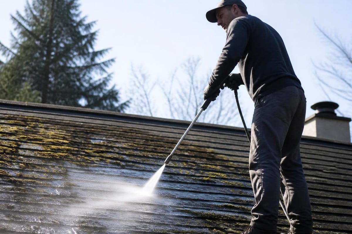 Roof cleaning steps