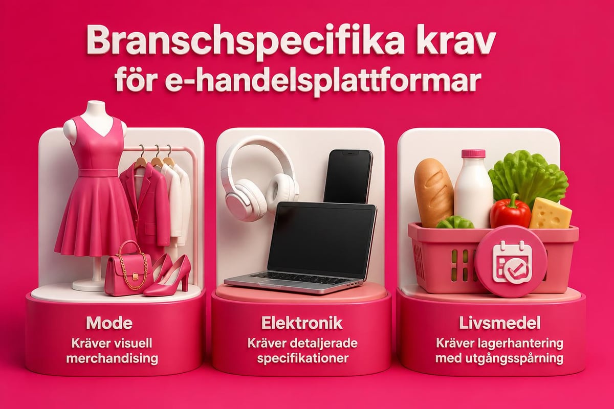 Vilken ehandels plattform ska man välja 2026? 4 Branschspecifika krav
