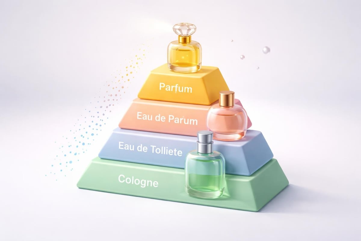 Fragrance concentration pyramid