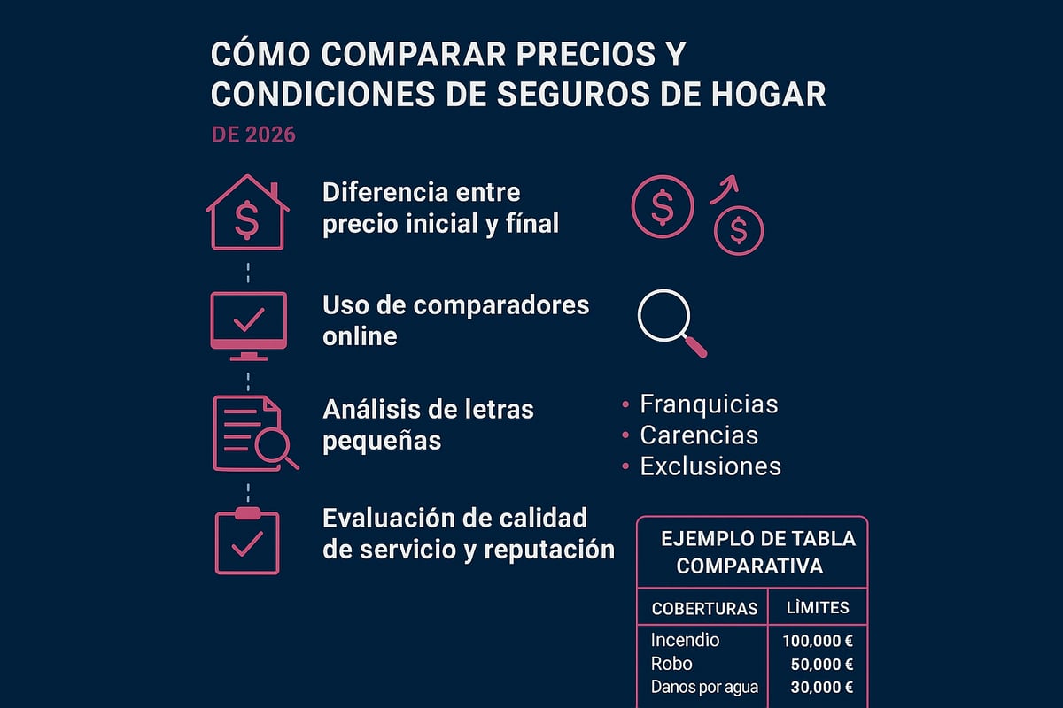 C&oacute;mo Comparar Precios y Condiciones de Seguros de Hogar