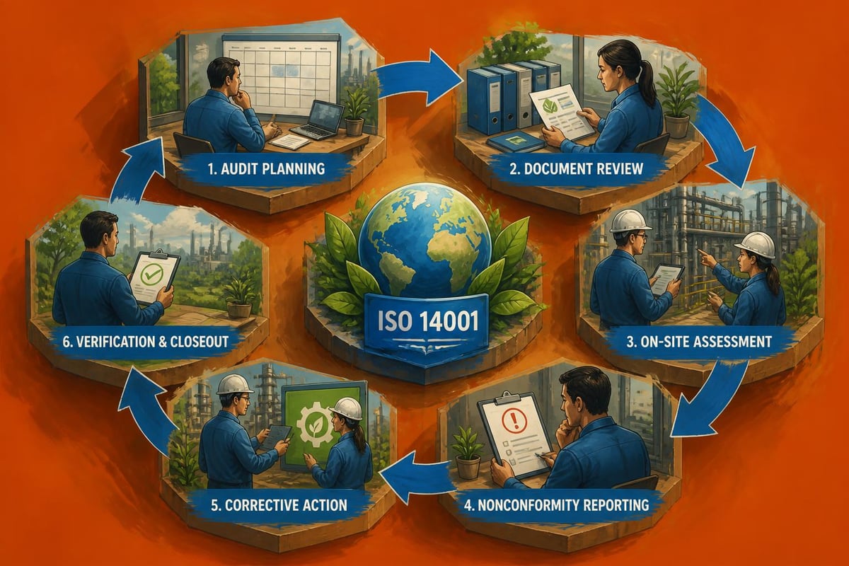 ISO 14001 audit phases