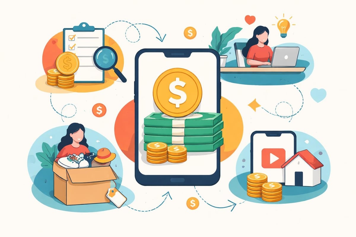 Side hustle income stacking