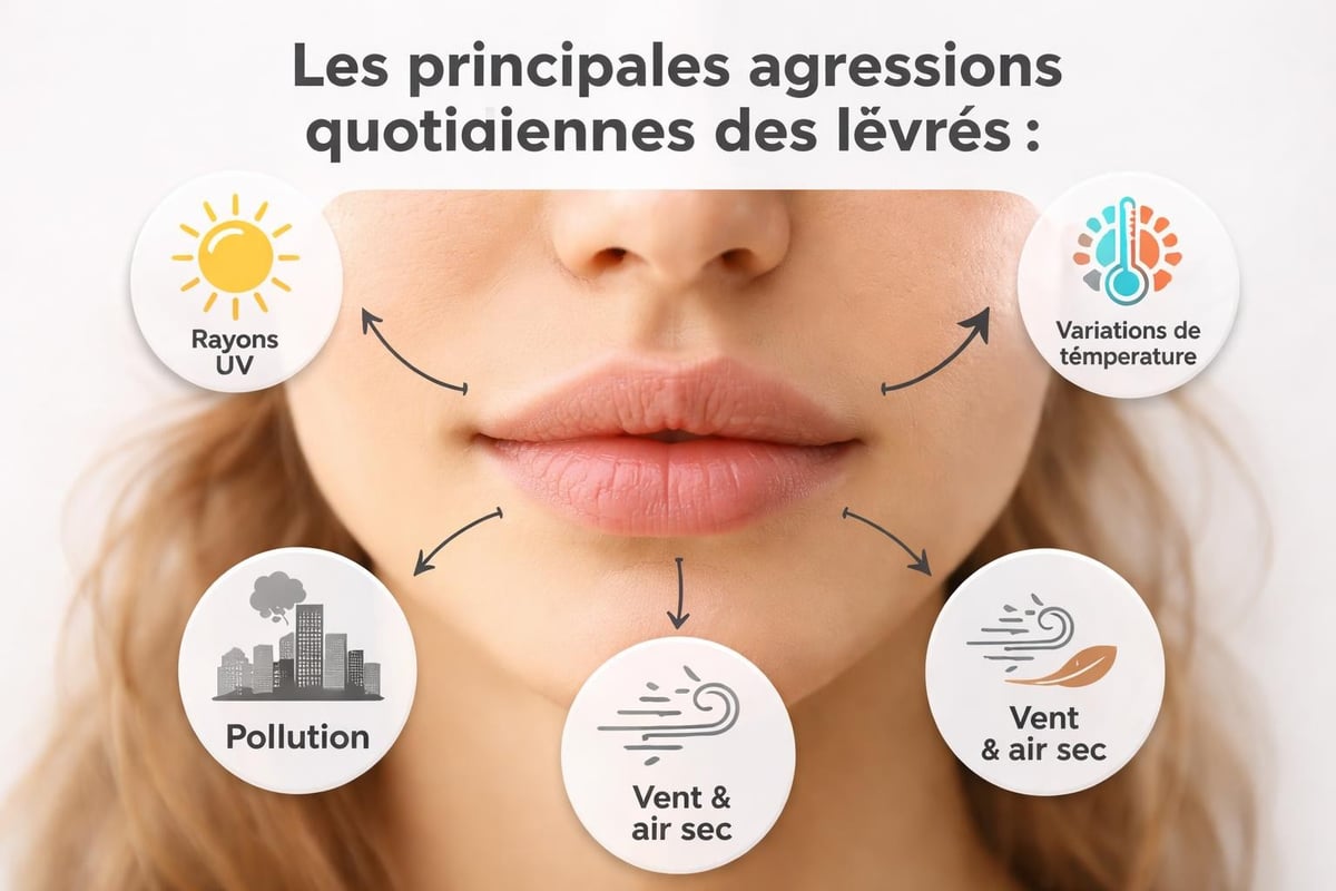 Facteurs environnementaux affectant les lèvres