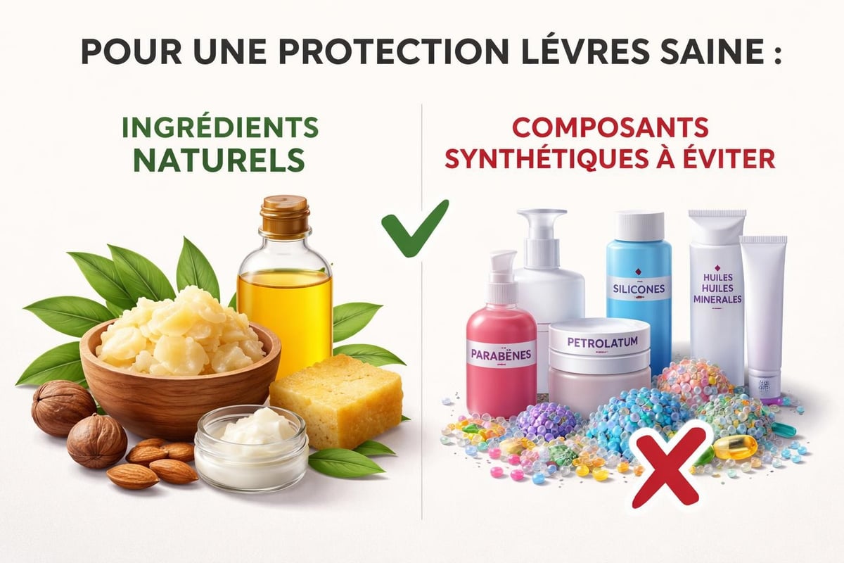 Ingrédients naturels pour les lèvres