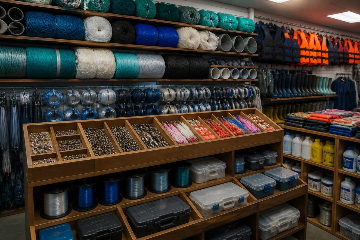 Product categories in marine fishing stores