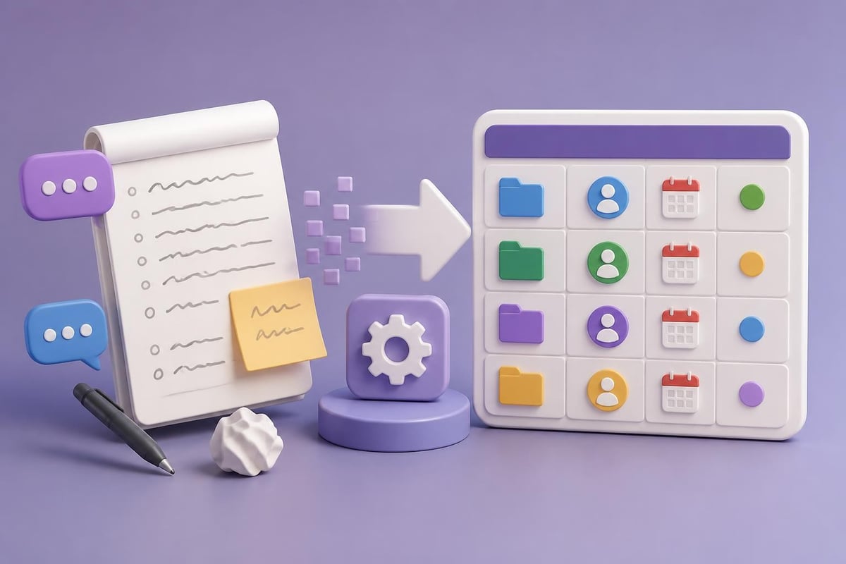 Meeting notes to database workflow