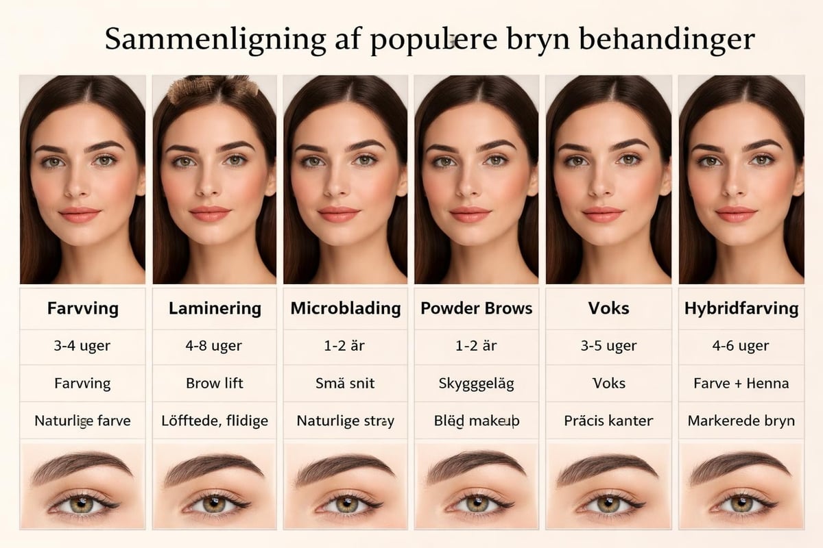 Forskellige bryn behandlingstyper