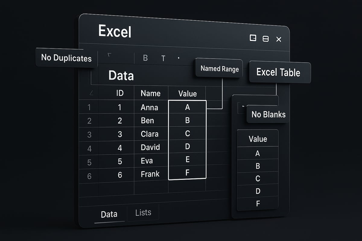 Preparing Your Data for Drop-Down Lists