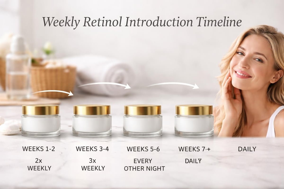 Retinol application schedule