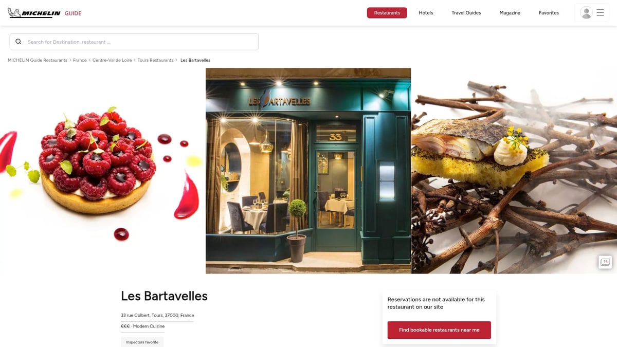 8 Must-Try Restaurants in Tours for 2026 Food Lovers - Les Bartavelles