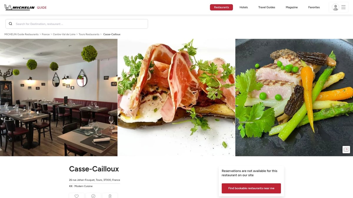 8 Must-Try Restaurants in Tours for 2026 Food Lovers - Casse-Cailloux