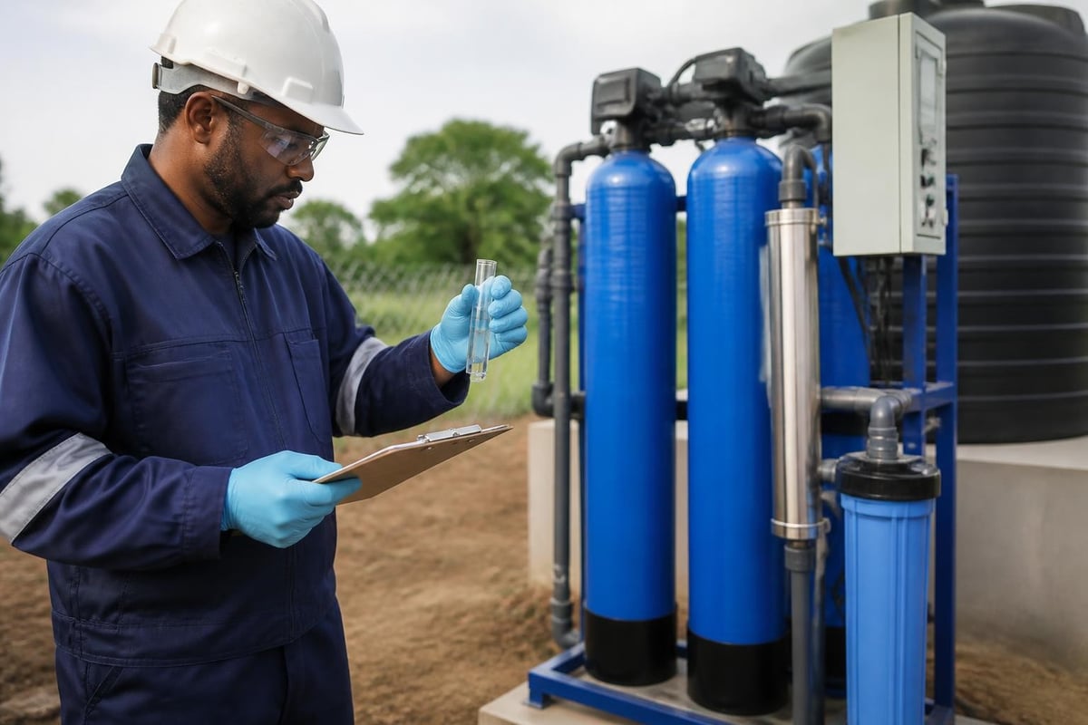 Borehole water treatment process